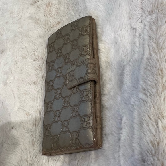 🤎Gucci Long Wallet Embossed Guccissima Monogram Gold Heart GG Logo - Picture 10 of 17
